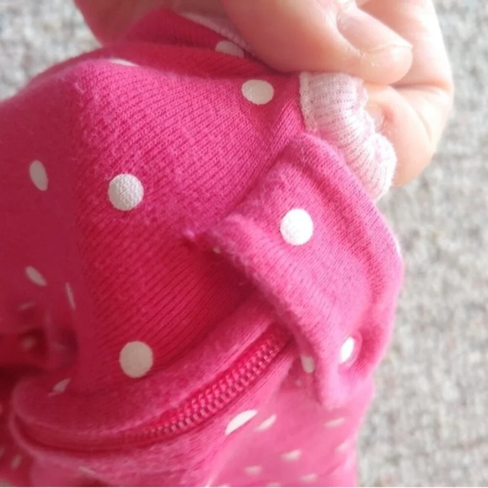 Carter's Pink Polka Dot Unicorn Footie Pajamas Size 24 Months
